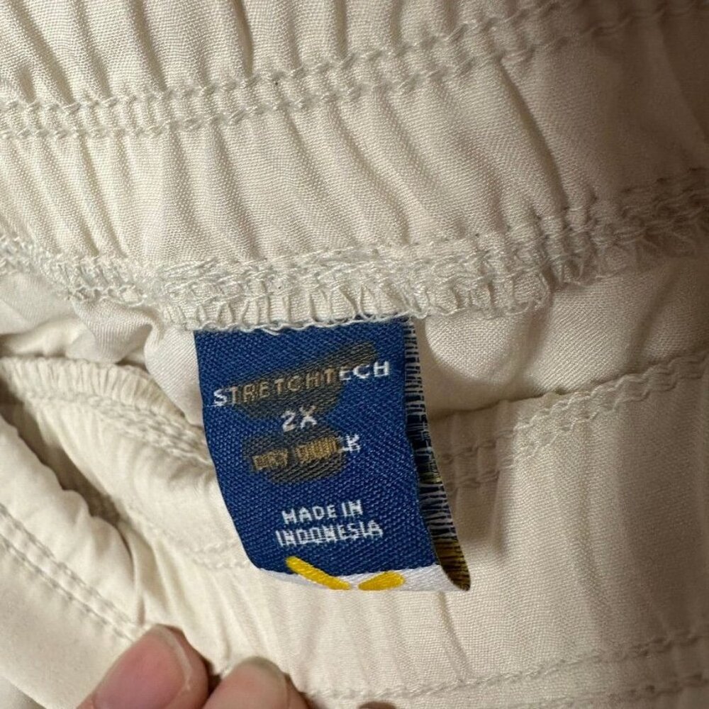 NWT Old Navy Wide Leg StretchTech Womens 2X Beige Pants Dry Quick Pockets Beachy - Picture 4 of 11